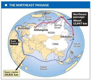 The Northern Sea Route NSR also known as the Northeast Passage. SPH Media
